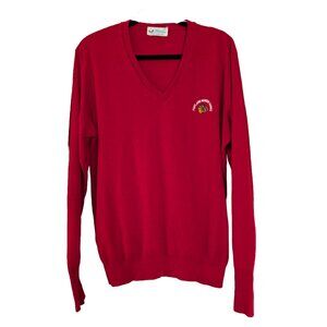 Vintage Fletcher Red Long Sleeve Winterhawks Sweater Sz Large